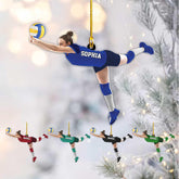Personalized Name Volleyball Ornament, Gift for Volleyball Player, Sport Ornament 2024, Volleyball Christmas Ornament, Volleyball Team Gift, Volleyball Christmas Tree Ornament (Style 10)
